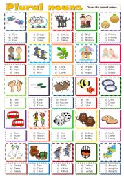 English Worksheet: Plural nouns