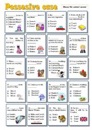 English Worksheet: Possessive case s and s