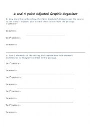 English Worksheet: Graphic Organizer Extended Response Question