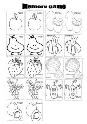 English Worksheet: fruit