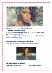 English Worksheet: Rihanna - Stay