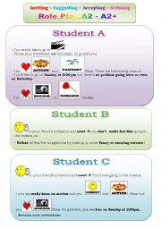 English Worksheet: Inviting  Suggesting  Accepting  Refusing