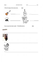 English Worksheet: MUSIC and CAN