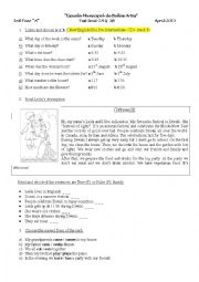 English Worksheet: test unit  1A & 1B- Present Simple