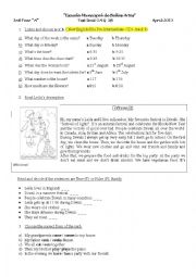 test unit  1A & 1B- Present Simple