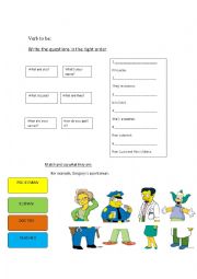 English Worksheet: Verb to be