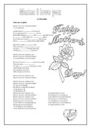 English Worksheet: Mother`s day