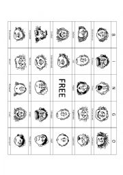 English Worksheet: Feelings Bingo