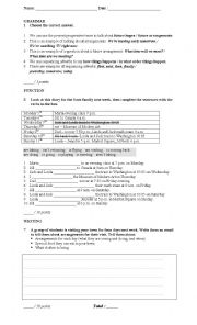 English Worksheet: Grammar Practice Progressive