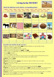 Living in the desert. A nice EASY READER for beginner and intermediate level.