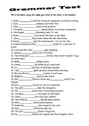 English Worksheet: Past Simple