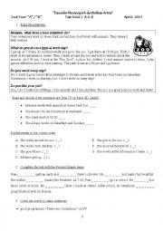 English Worksheet: test Present Simple