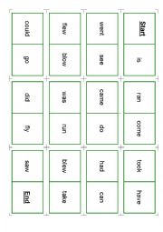 Domino game on irregular verbs