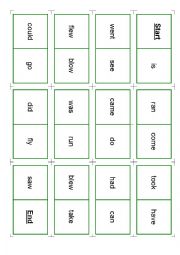 English Worksheet: Domino game on irregular verbs