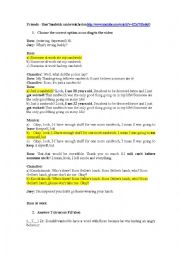 English Worksheet: Friends Rosss sandwich