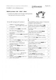 partner activity relative pronouns