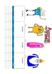 English Worksheet: Adventure time - Likes and dislikes