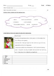 English Worksheet: testing my students on basic vocabulary