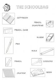 English Worksheet: School Bag
