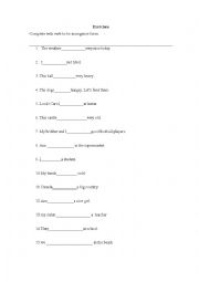 English Worksheet: verb to be 