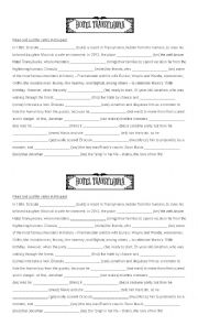 English Worksheet: Hotel Transylvania