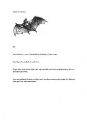 English Worksheet: animals description