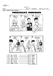 English Worksheet: possessive pronouns