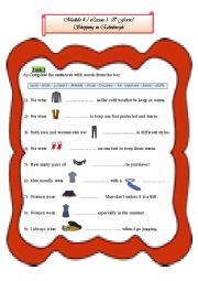 English Worksheet: Module4 Lesson5: Shopping in Edinburgh (8th Form)