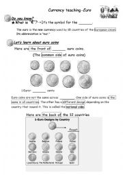 English Worksheet: currency teaching