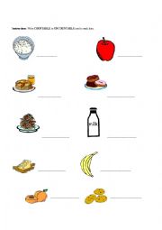 countable and uncountable food