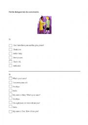 English Worksheet: Dialogue
