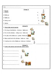 English Worksheet: home