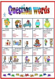 English Worksheet: Question words