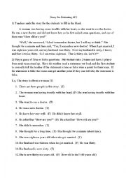 English Worksheet: Story for Listening