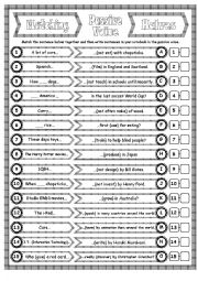 English Worksheet: Passive Voice Matching Sentence Halves Present and Past Simple, 1 Page & Key