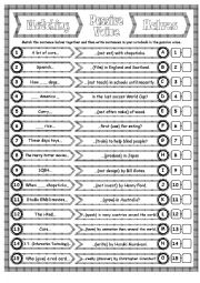 Passive Voice Matching Sentence Halves Present and Past Simple, 1 Page & Key