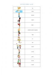 English Worksheet: actions - u2