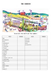 The Harbour vocabulary sheet