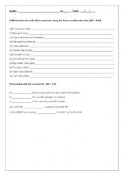 English Worksheet: Conditionals / Links