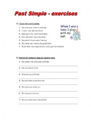 English Worksheet: Past Simple - exercises