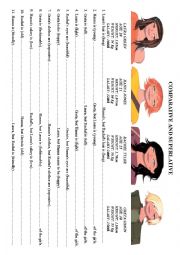 English Worksheet: comparative and superlative