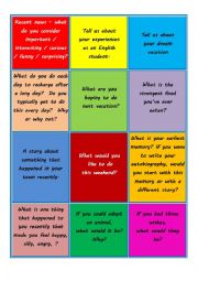 English Worksheet: Conversation starter