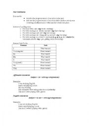 English Worksheet: Past Continuous