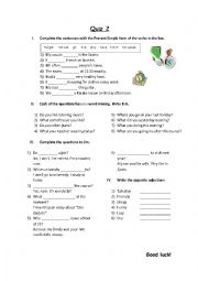 English Worksheet:  Present Tense Review