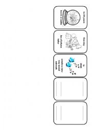 English Worksheet: Fortune teller game card 2/4