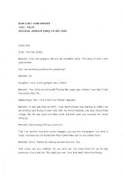 English Worksheet: How i met your mother season 1x1 Script