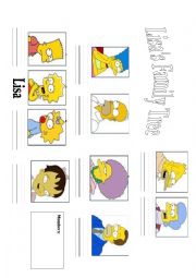 English Worksheet: Simpsonts famly tree