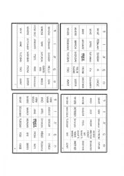 English Worksheet: Bingo