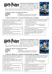 English Worksheet: Harry Potter: the 9 3/4 platform scene