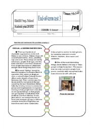 English Worksheet: reading comprehension about charity work